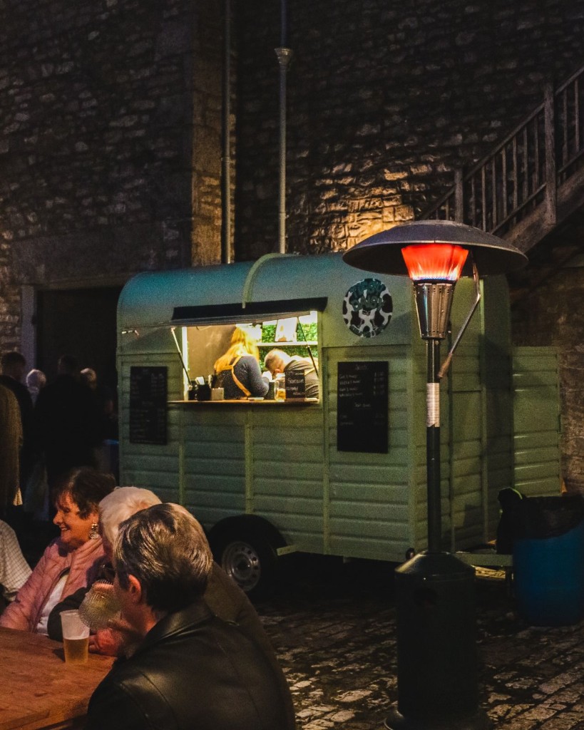 Guests at the horsebox bar